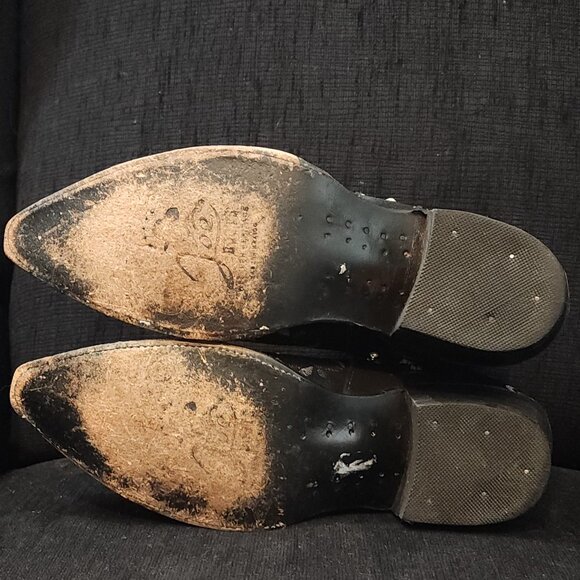 Joe Boots by Arles Black Embroidered Heeled Ankle Boots - Woman's Size 8.5 - Picture 10 of 10